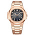 BINBOND B1885 30m Waterproof Retro Luminous Square Men Quartz Watch, Color: Rose Gold-Black