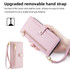 For Samsung Galaxy S21+ 5G Sheep Texture Cross-body Zipper Wallet Leather Phone Case(Pink)