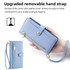 For Samsung Galaxy S21 5G Sheep Texture Cross-body Zipper Wallet Leather Phone Case(Blue)