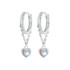 S925 Sterling Silver Platinum-Plated Agile Heart Tassel Earrings(BSE995)