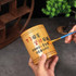 Bamboo Carved Round Pen Holder Multifunctional Desktop Storage Box, Spec: Patience