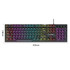 T-WOLF T80 104-Keys RGB Illuminated Office Game Wired Punk Retro Keyboard, Color: White