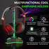 RGB Lighted Headphone Stand With Ambient Light USB Expansion Port Headphone Display Bracket, Style: With 3.5mm Port