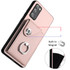 For Samsung Galaxy S20 FE Organ Card Bag Ring Holder Phone Case with Long Lanyard(Pink)