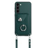 For Samsung Galaxy S23+ 5G Organ Card Bag Ring Holder Phone Case with Long Lanyard(Green)