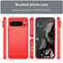 For Google Pixel 9 Pro 5G Carbon Fiber Brushed Texture TPU Phone Case(Red)