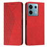 For Xiaomi Redmi Note 13 Pro 4G Global Diamond Splicing Skin Feel Magnetic Leather Phone Case(Red)