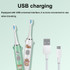 USB Charging Fully Automatic Ultrasonic Cartoon Children Electric Toothbrush, Color: Blue with 3 Heads