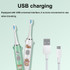 USB Charging Fully Automatic Ultrasonic Cartoon Children Electric Toothbrush, Color: White with 6 Heads