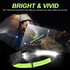 Fluorescent Belt Sensor Headlight Outdoor Running and Cycling Head Torch(White+Blue Light)