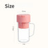 420ml 6 Blades Straw Juice Cup USB Charging Portable Fruit Juicer Smoothie Maker(Green)