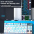 AULA F3001 Backlit 87 Keys Wired/Wireless/Bluetooth Three Model Mechanical Gaming Keyboard(Silver White Green Shaft)