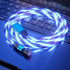 2.4A 540 Degree Bendable Streamer Magnetic Data Cable without Magnetic Head, Cable Length: 1m (Blue)