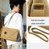 LIJIEBAO Canvas Shoulder Bag Men Casual Messenger Bag Simple Student Schoolbag(Coffee)