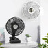 Car Clip-On Rechargeable Electric Oscillating Head Fan With Light(Dark Green)