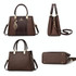 Spring Summer Lady Handbag Large Capacity Colorblocking Shoulder Crossbody Bag(Coffee)