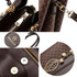 Spring Summer Lady Handbag Large Capacity Colorblocking Shoulder Crossbody Bag(Coffee)