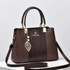 Spring Summer Lady Handbag Large Capacity Colorblocking Shoulder Crossbody Bag(Coffee)