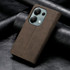 For Xiaomi Redmi Note 13 Pro 4G DF-05 Business Solid Color Magnetic RFID Leather Phone Case(Brown)