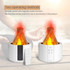 Bonfire Shaped Remote Control Aroma Diffuser Desktop Flame Humidifier, Color: Colorful White