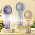 USB Rechargeable Handheld Misting Fan Portable Hydration Electrical Fan(Grey)