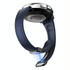 For Samsung Galaxy Watch 6 Slim Magnetic Black Buckle Leather Silicone Watch Band(Midnight Blue)