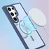 For Samsung Galaxy S21+ 5G Metal Button Skin Feel Matte MagSafe Shockproof Phone Case(White)