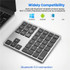 K-35 Computer Laptop Keyboard 35-Keys Tablet Accessories Bluetooth Keypad(Silver)