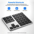 K-35 Computer Laptop Keyboard 35-Keys Tablet Accessories Bluetooth Keypad(Silver)