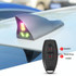 Solar Remote Control Signal Radio Shark Fin Antenna Anti-Tailgating Roof Warning Light(Black)