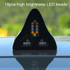 Solar Remote Control Signal Radio Shark Fin Antenna Anti-Tailgating Roof Warning Light(Black)