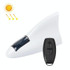 Solar Remote Control Signal Radio Shark Fin Antenna Anti-Tailgating Roof Warning Light(White)