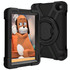 For Amazon Kindle Fire HD8 (2020) PC + Silicone Shockproof Combination Case with 360 Degree Rotating Holder & Handle(Black)