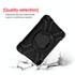 For Amazon Kindle Fire HD8 (2020) PC + Silicone Shockproof Combination Case with 360 Degree Rotating Holder & Handle(Black)