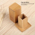 2 PCS Natural Bamboo Toothpick Box Square Restaurant Hotel Toothpick Can with Lid