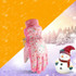 Cartoon Bow Rabbit Pattern Children Ski Gloves Windproof Waterproof Warm Cotton Gloves, Colour: Pink(L)