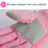 Cartoon Bow Rabbit Pattern Children Ski Gloves Windproof Waterproof Warm Cotton Gloves, Colour: Pink(L)
