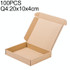 100 PCS Kraft Paper Shipping Box Packaging Box, Size: Q4, 20x10x4cm