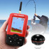 XJ-01 Wireless Fish Detector 125KHz Sonar Sensor 0.6-36m Depth Locator Fishes Finder with 2.4 inch LCD Screen & Antenna, Built-in Water Temperature Sensor