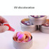 UV Discoloration Mud DIY Plasticine Slime Stress Reducer Anti-Anxiety Toy Bouncing Putty Magic Clay Education Toys for Kids and Adults, Iron Box Size: 8x2.5cm(White)