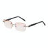 Men Anti Fatigue & Blue-ray Rimless Rhinestone Trimmed Presbyopic Glasses, +2.00D