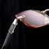 Men Anti Fatigue & Blue-ray Rimless Rhinestone Trimmed Presbyopic Glasses, +2.00D