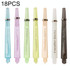 18 PCS Dart Accessory Transparent 2BA Thread PC Dart Shafts with Ring, Length: 45mm, Random Color Delivery