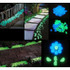 100 PCS Glow in The Dark Garden Pebbles for Walkways & Decoration and Plants Luminous Stones(Dark Purple)