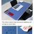 Multifunction Business PU Leather Mouse Pad Keyboard Pad Table Mat Computer Desk Mat, Size: 60 x 30cm(Baby Blue)