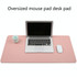 Multifunction Business PU Leather Mouse Pad Keyboard Pad Table Mat Computer Desk Mat, Size: 60 x 30cm(Pink)
