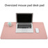 Multifunction Business PU Leather Mouse Pad Keyboard Pad Table Mat Computer Desk Mat, Size: 90 x 45cm(Pink)