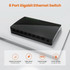 Tenda SG108 100/1000M Desktop Network Switch 8 Port Gigabit Desktop Switch Ethernet Switch LAN Hub(UK Plug)