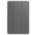 For Google Pixel Tablet Custer Pure Color 3-Fold Holder Smart Leather Tablet Case(Grey)