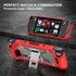 For Steam Deck Shockproof Game Console Case with Holder & Shoulder Strap(Red+Transparent)